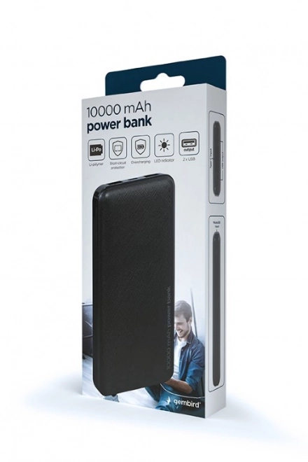 Compact Power Bank 10,000 mAh Black