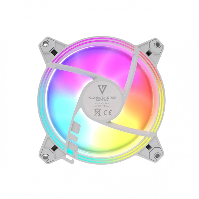 Ventilátor Volcano Apex ARGB 120 mm biely
