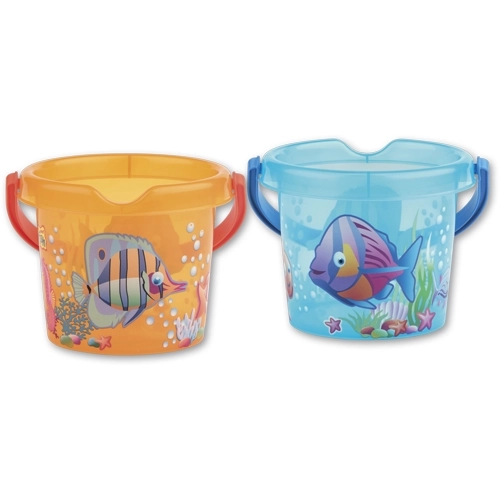 Androni Transparent Fish Bucket Diameter 13 cm – Orange