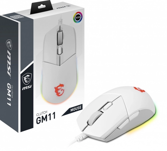 Gaming-Maus Clutch weiß