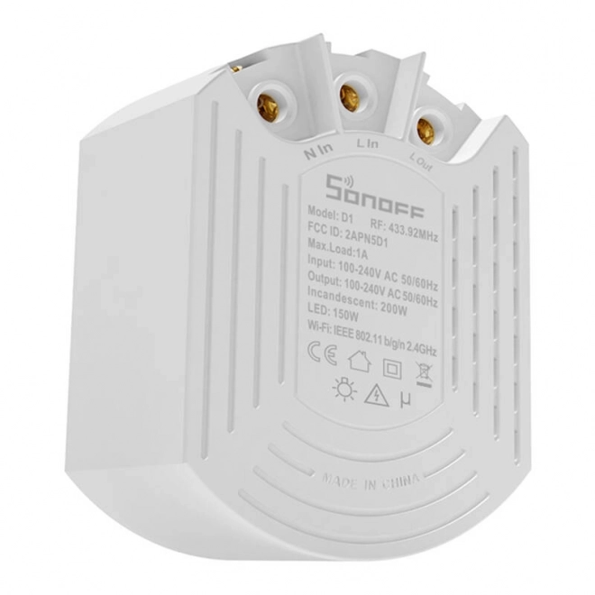 Smart Light Dimmer Sonoff D1 with Remote Control