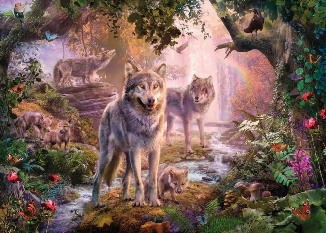 Ravensburger Puzzle Wolf Family in Summer 1000 Pieces