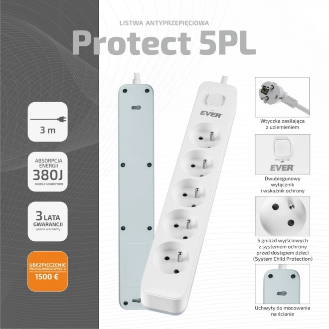 Ochranná predlžovačka Protect 5PL 3M