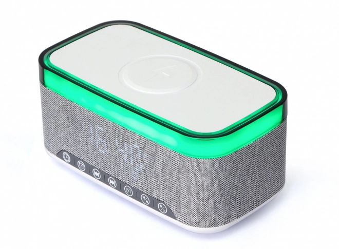 Digital alarm clock with wireless charging and DAB/FM radio