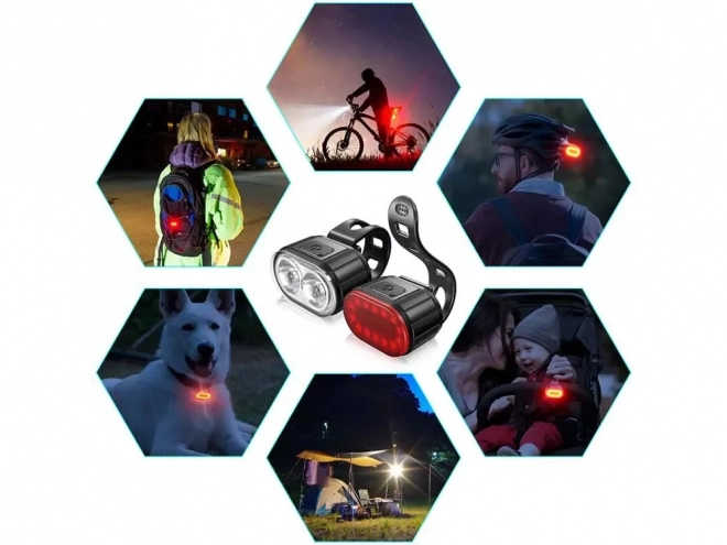 Wiederaufladbare LED-Fahrradlichter mit USB