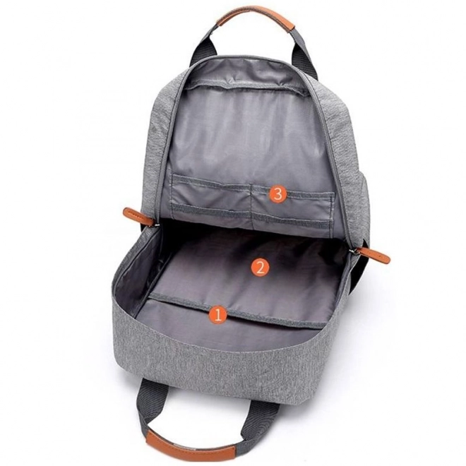 Zaino scolastico grigio chiaro
