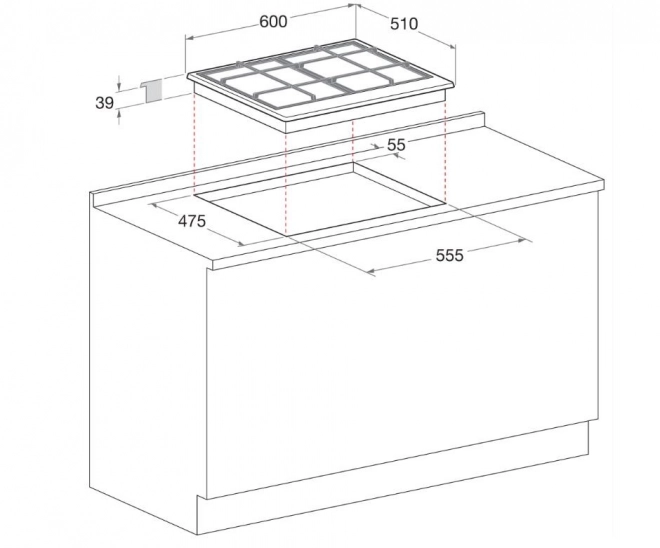 Whirlpool Gas Cooktop