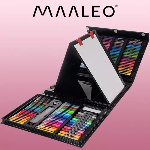 Set artistico da pittura con valigetta 208 pezzi Maaleo