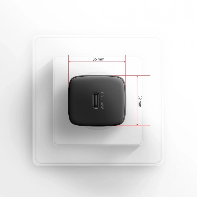 Fast Charging USB-C Wall Charger 30W Black