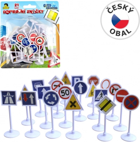 Traffic Signs on a Card 21 pcs