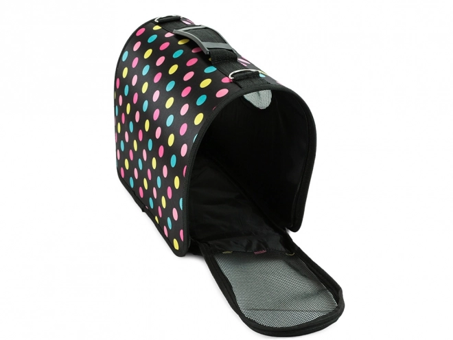 Transport bag for small pets with dots