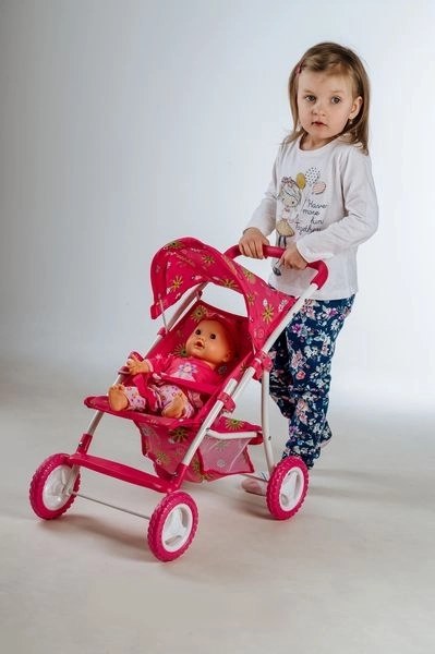 Sportwagen für Puppen mit Verdeck