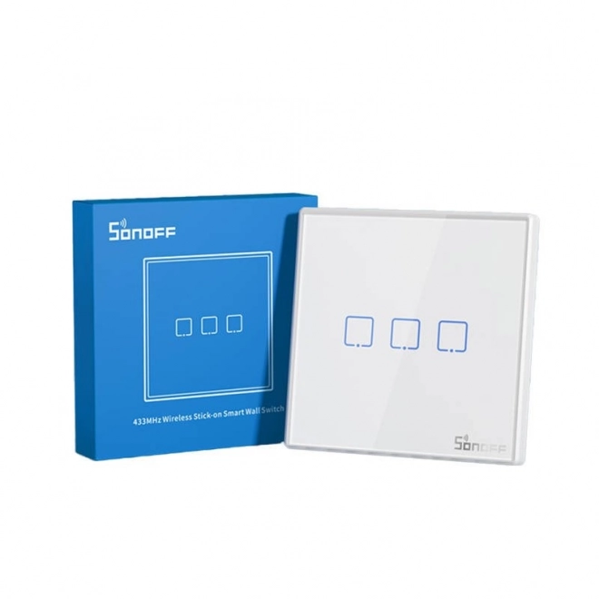 Smart Wall Switch Sonoff T2EU3C-RF 3-channel
