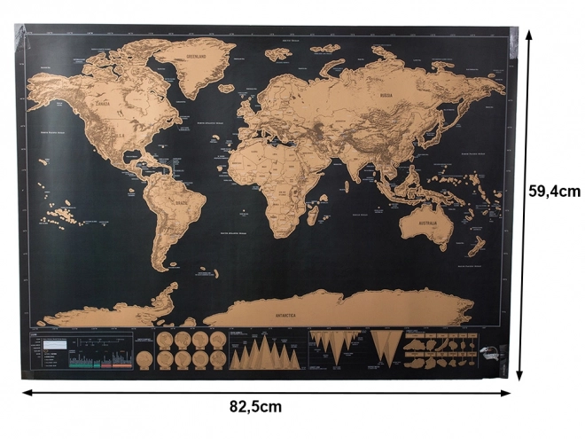 World Scratch Map for Travelers