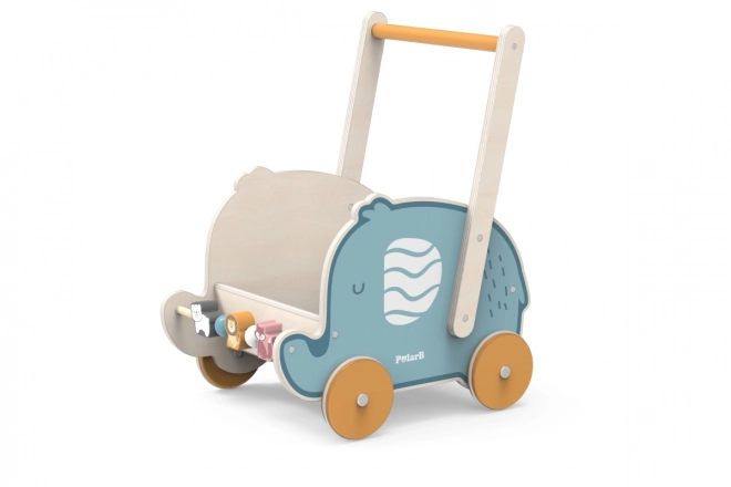 Girello in legno con elefante