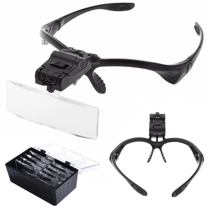 Lente d'ingrandimento da testa con luce LED