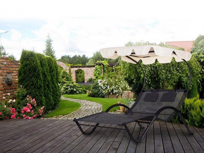 Garden Lounger with Canopy, Swing, Hammock