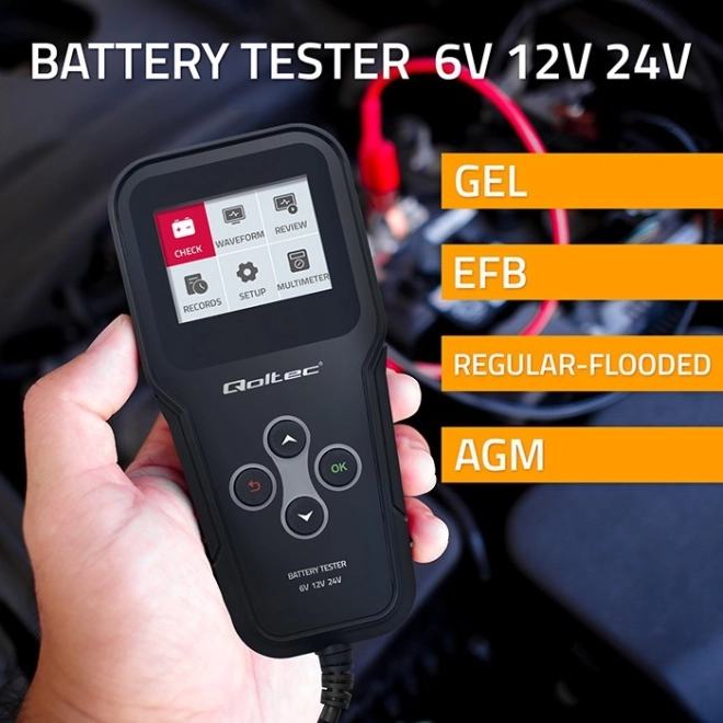 Digital Battery Tester with LCD - Qoltec