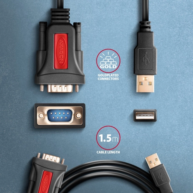 Axagon USB to RS232 Serial Port Adapter
