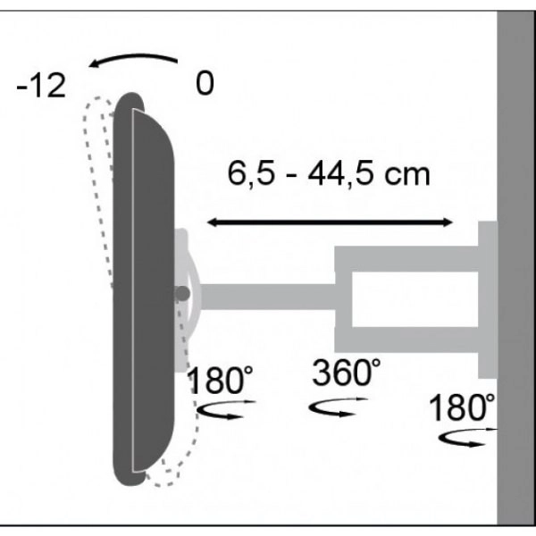 Wall Mount LCD/LED 19-37 Inch Dual Arm