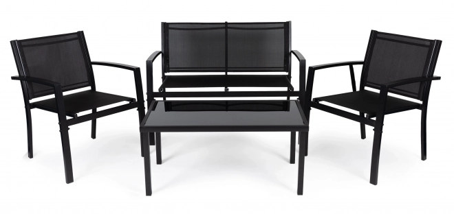 Garden Furniture Set: Table, Bench, Armchairs, Metal
