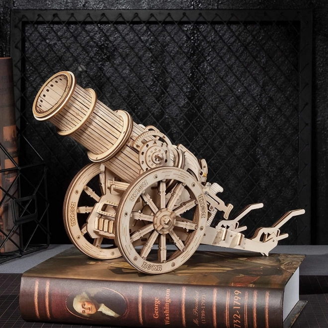 Puzzle 3D di legno Robotime Rokr Cannone d'Assedio Medievale