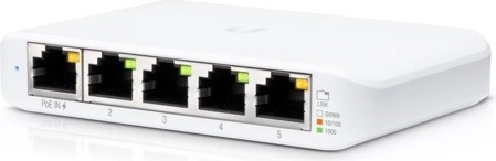 Switch Ubiquiti UniFi con 5 porte 1GbE