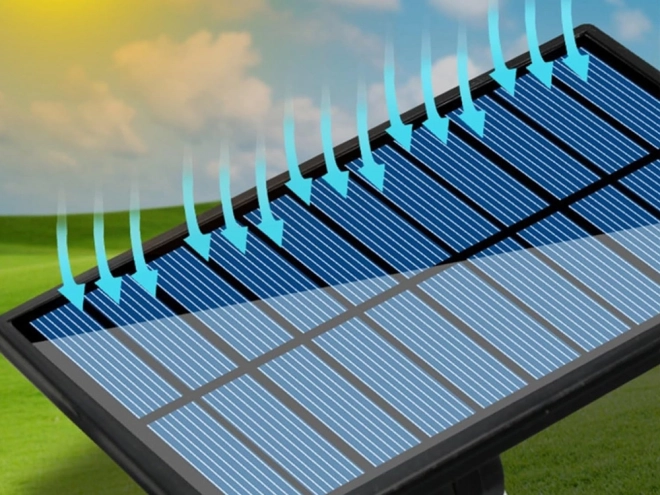 Solarlampe mit Bewegungsmelder und 171 LED für den Garten