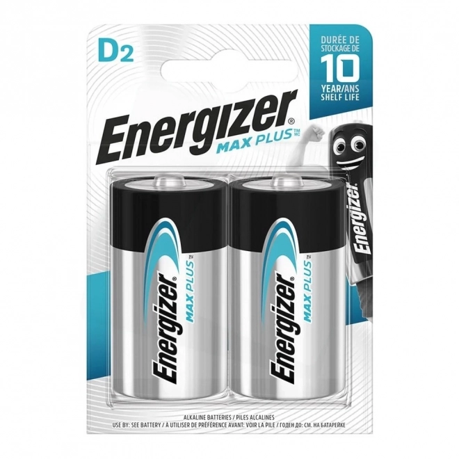 Alkaline Batteries Max Plus D, 2 pcs