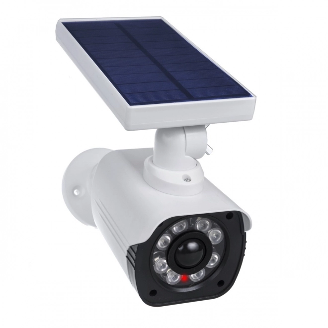 Solar dummy security camera with flashing light