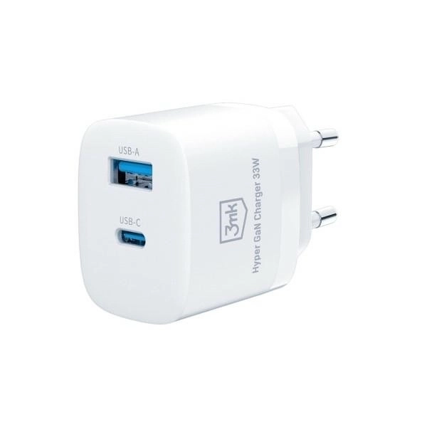 Compact 33W GaN Wall Charger with USB-C and USB-A