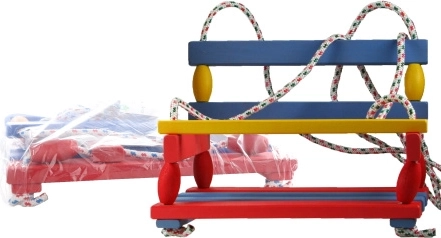 Natural wooden swing