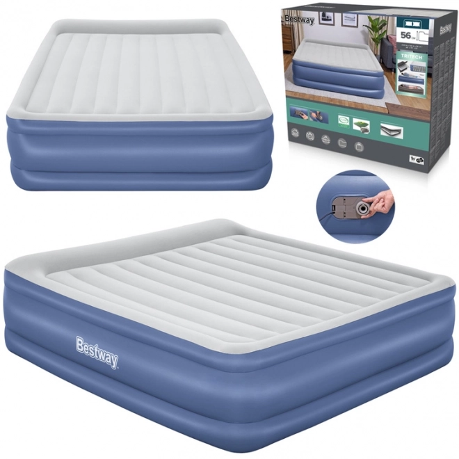 Bestway Mattress for 2 People Built-in Tritech Air Pump 203x193x56cm King 67692