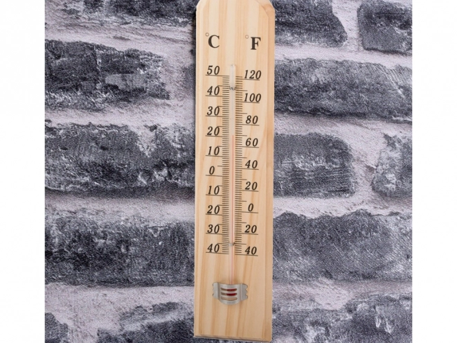 Velik leseni termometer za notranjo in zunanjo uporabo