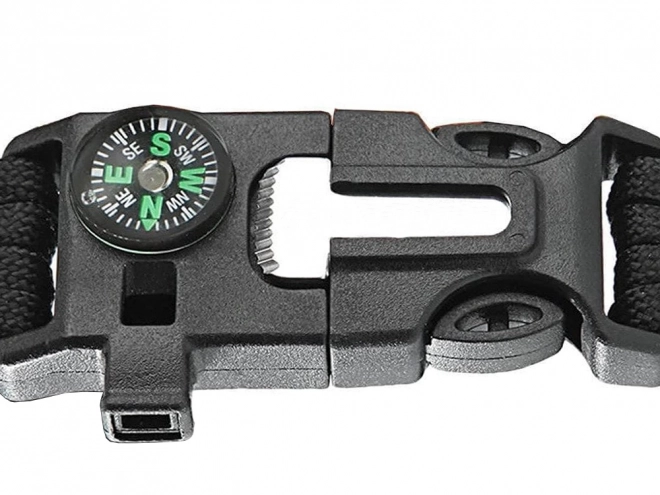 Bracciale di sopravvivenza 5 in 1 con bussola, acciarino e corda paracord