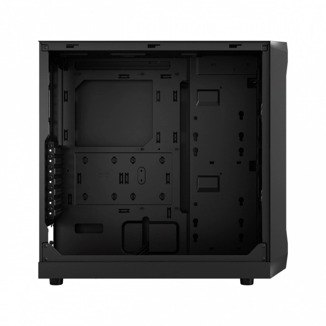 Black computer case with transparent side panel
