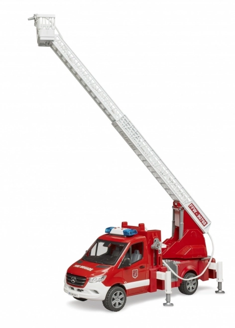 Camion dei pompieri Mercedes-Benz Sprinter con scala per bambini
