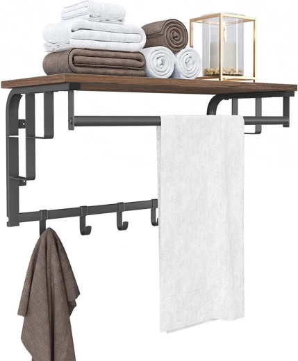 5 crochets arrondis et tringle robuste