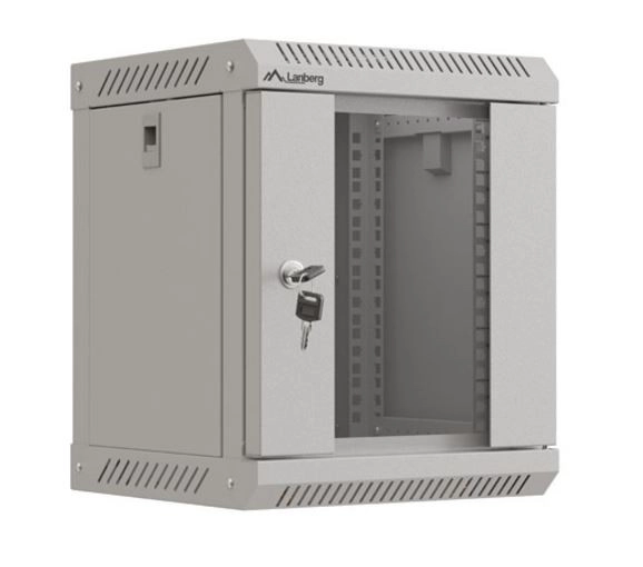 Wall-mounted rack cabinet 10 inch 6U gray