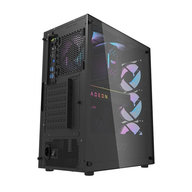Darkflash computer case with 4 RGB fans