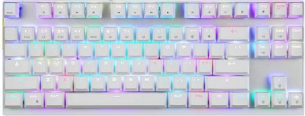 Layout TKL compatto per più spazio sulla scrivania