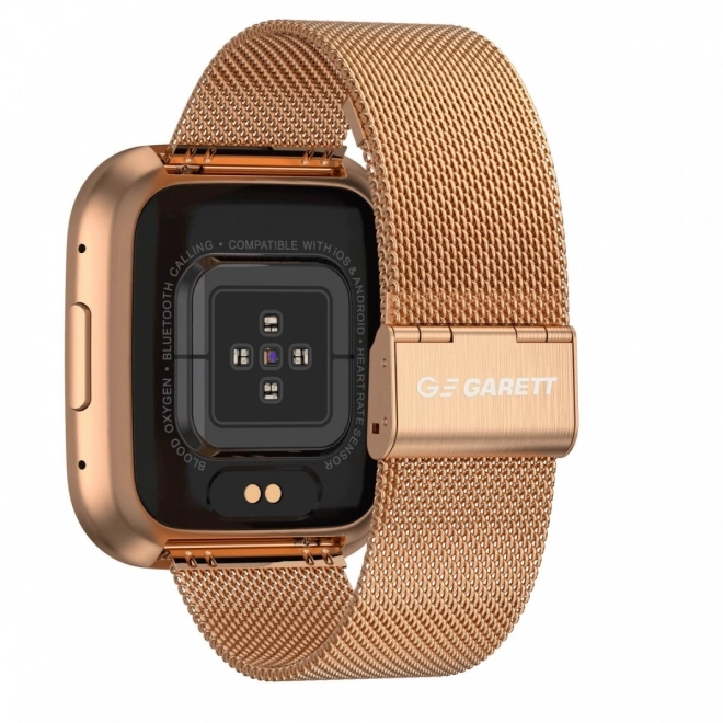 Garett smartwatch elegant design gold stainless steel