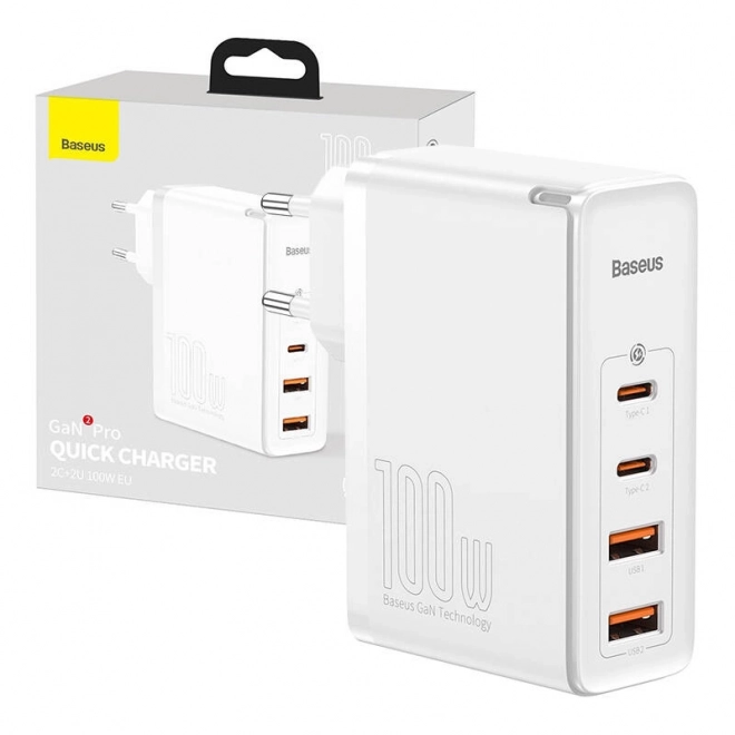 Caricabatterie da Viaggio Baseus GaN2 Pro 4 Porte 100W