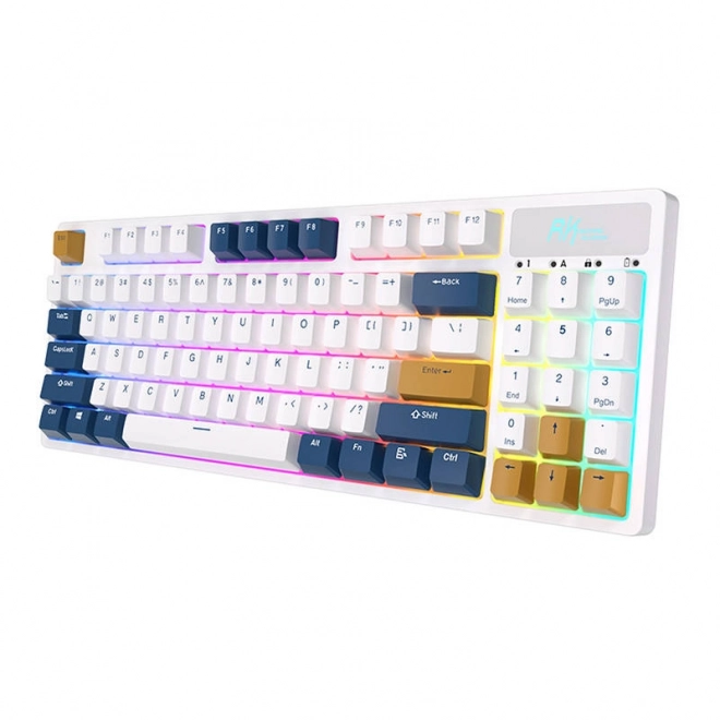 Mechanikus billentyűzet rgb világítással fehér
