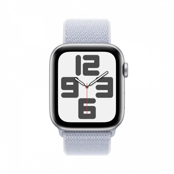 Ezüst Alumínium Tokú Apple Watch SE GPS Kék Felhő Sportszíjjal