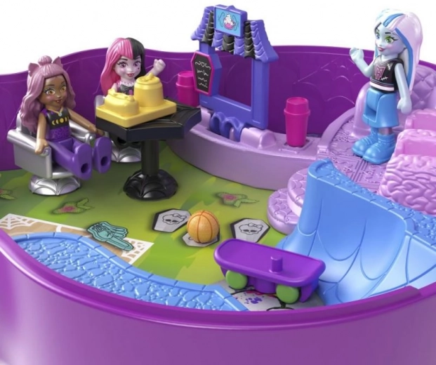 Two-level school and skatepark