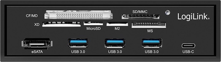 Ampio lettore per 6 formati di schede