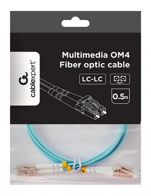 Multimode Fiber Optic Cable OM4 LC/LC 30m
