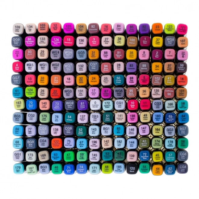 Marker alcolico doppia punta con custodia e supporto – 168 pezzi