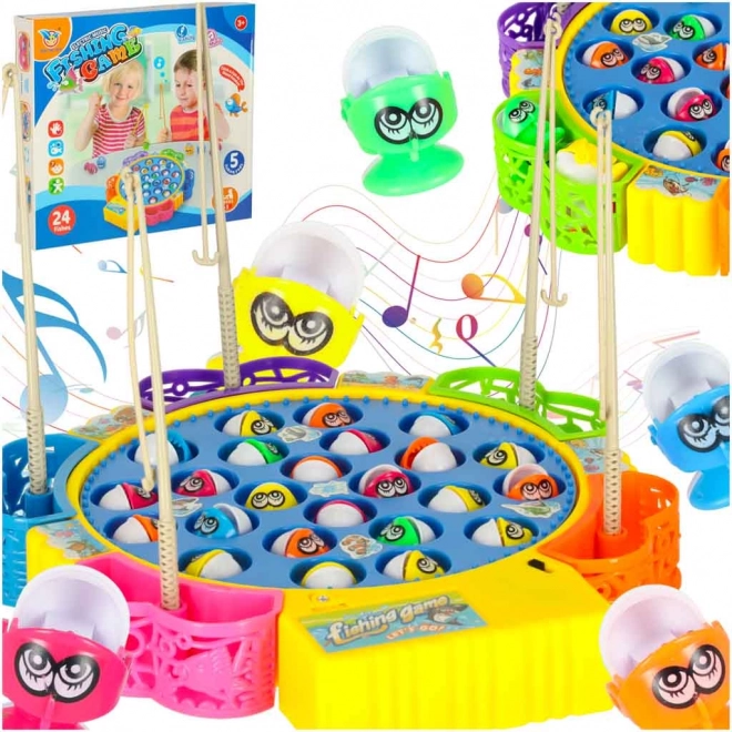 Gioco di famiglia pesca dei pesciolini, 24 pesci, 1–5 giocatori